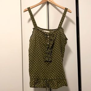Polka dot sleeveless top